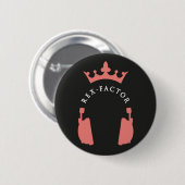 Rex Factor Logo Badge Ronde Button 5,7 Cm (Voorkant /achterkant)