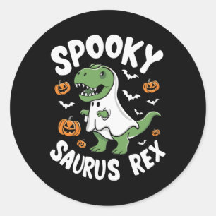 Rex Grappige Halloween Outfit Kostuums Ronde Sticker