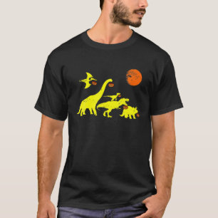 Rex Halloween Dinosaur Boys Pumpkin Jackolantern G T-shirt