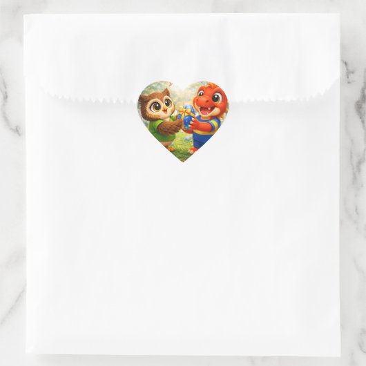 Rex happy Easter heart shaped envelope seals Hart Sticker (Tas)