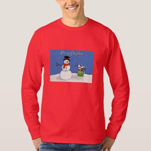 Rex het T-shirt met kersthoes voor de tv-zender (Voorkant)