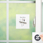 Rex het venster Prettige feestdagen TV Terrier-koe Raamsticker (Huis)