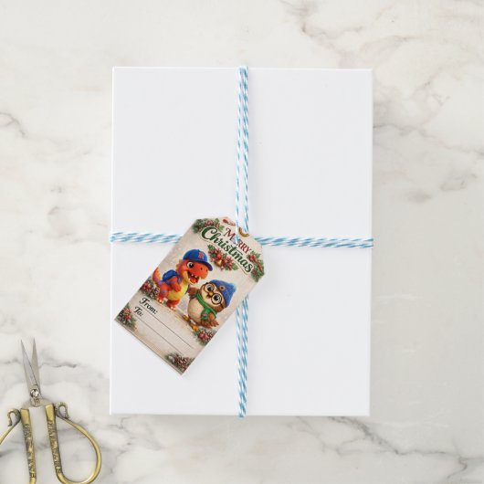 rex hoot cadeaulabel (Met Touw)