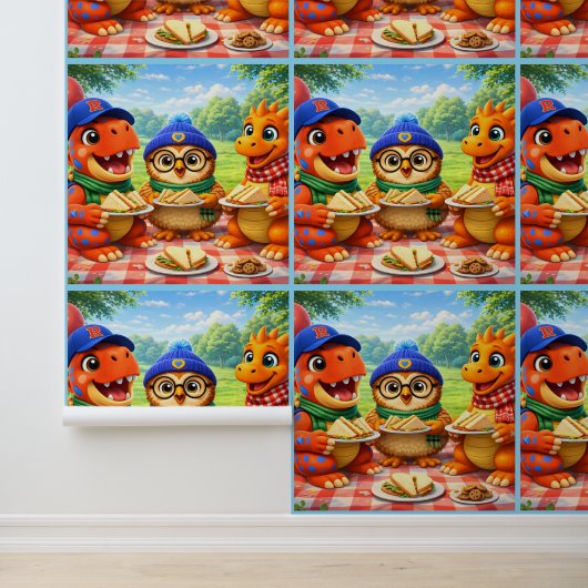 rex hoot en Sarah behang (Applicatie)