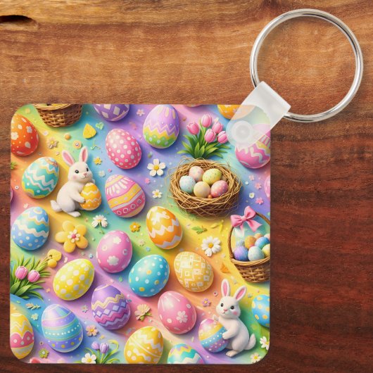 rex hoot keyring easter style sleutelhanger (Achterkant)
