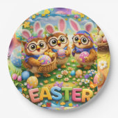 Rex hoot Pasen feestbord Papieren Bordje (Voorkant)
