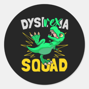 Rex -ia - Dyslexie Squad Dyslexie Docent Funny Di Ronde Sticker