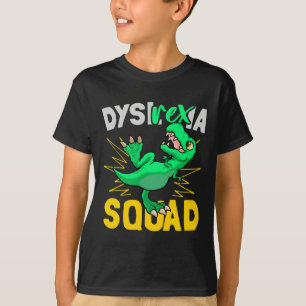 Rex -ia - Dyslexie Squad Dyslexie Docent Funny Di T-shirt