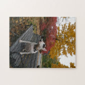 Rex in herfst puzzel legpuzzel (Horizontaal)