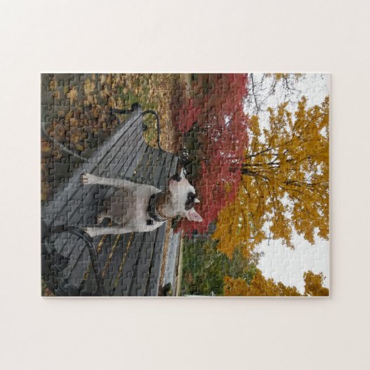 Rex in herfst puzzel legpuzzel (Horizontaal)