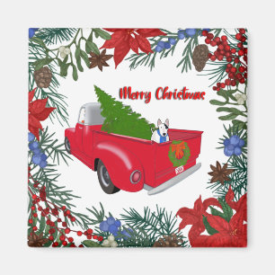 Rex in Rode Vrachtwagenmagneet Magneet