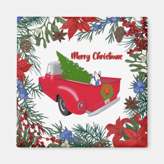 Rex in  Rode Vrachtwagenmagneet Magneet (Voorkant)