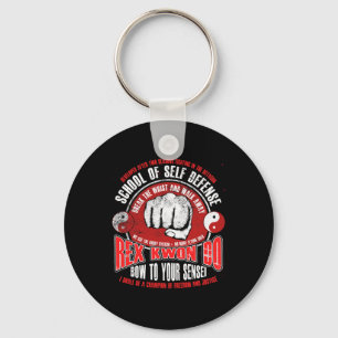 Rex Kwon Do Funny Karate Martial Arts Retro Sleutelhanger