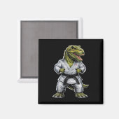 Rex Martial Arts Dinosaur Karate Jiu-jitsu Ninja Magneet (Voorkant / Achterkant)