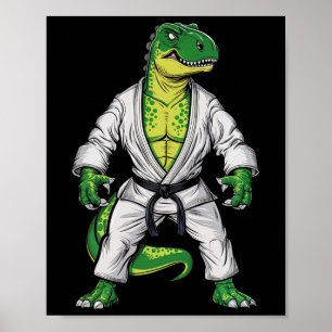 Rex Martial Arts Dinosaurus Jiu-jitsu Bjj Karate Poster