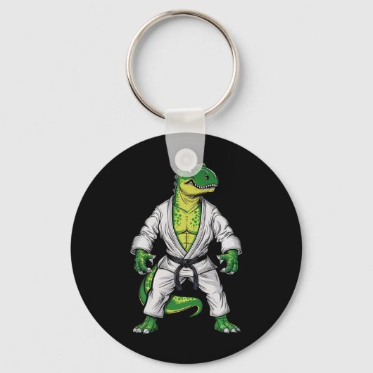 Rex Martial Arts Dinosaurus Jiu-jitsu Bjj Karate Sleutelhanger (Voorkant)