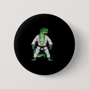 Rex Martial Arts Dinosaurus Judo Jiu-jitsu Karate Ronde Button 5,7 Cm