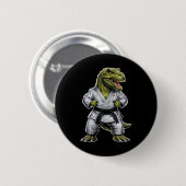 Rex Martial Arts Dinosaurus Karate Jiu-jitsu Ninja Ronde Button 5,7 Cm (Voorkant /achterkant)