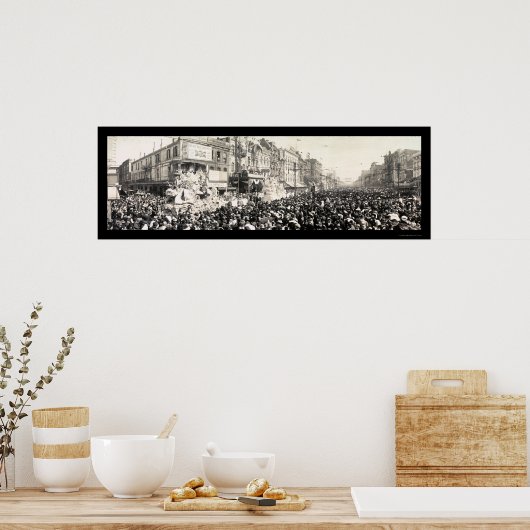 Rex Parade Carnival LA Photo 1913 Poster (Keuken)