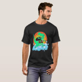 rex playing rugby football t-shirt (Voorkant volledig)