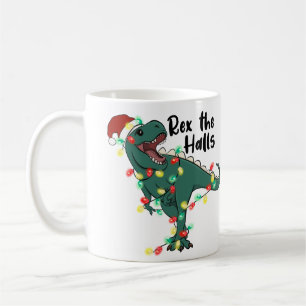 Rex the Halls Dinosaur T-rex Kerstmis Koffiemok