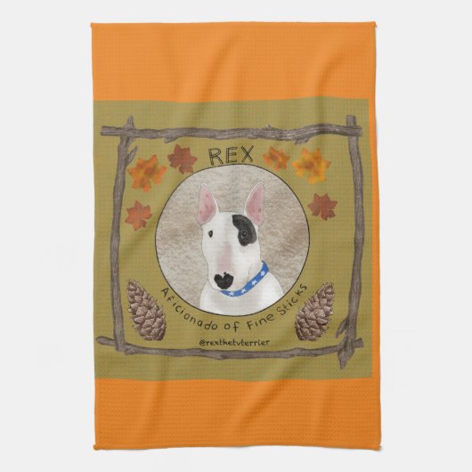 Rex the TV Terrier Autumn - handdoek (Verticaal)