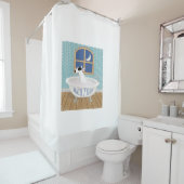 Rex the TV Terrier Bath Night Shower Curtain Douchegordijn (In situ)