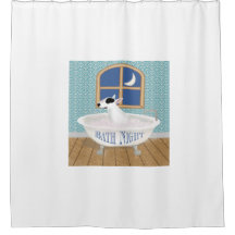 Rex the TV Terrier Bath Night Shower Curtain