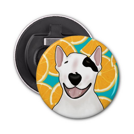 Rex the TV Terrier Fruits Tas Button Flesopener (Voorkant)