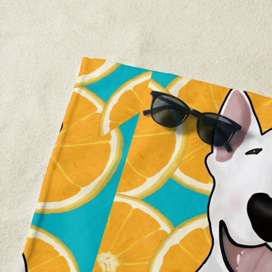 Rex the TV Terrier Fruits Tas Strandlaken (In situ)