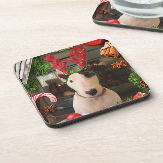 Rex the TV Terrier-kerstonderzetters Bier Onderzetter (Linkerzijde)