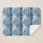 Rex the TV Terrier met kerstmis Sherpa Deken (Voorkant (horizontaal))