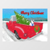 Rex the TV Terrier met kersttouwtjes Raamsticker (Vel)