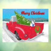 Rex the TV Terrier met kersttouwtjes Raamsticker (Vel 3)