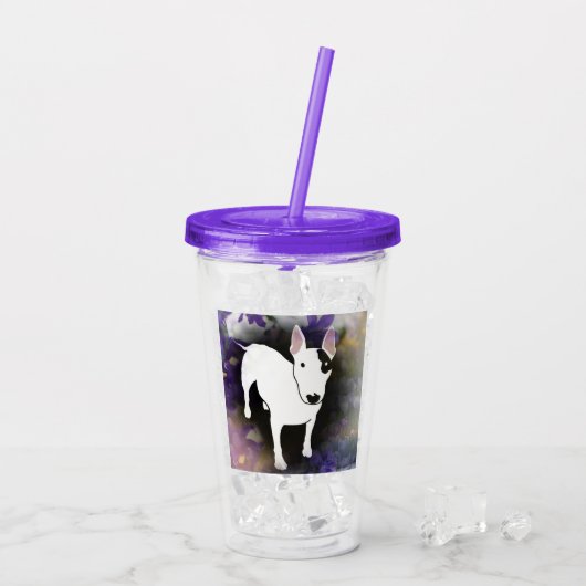 Rex the TV Terrier Paarse Haze Acryltumbler Acryl Drinkbeker (Achterkant ijs)
