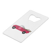 Rex the TV Terrier Red Truck Creditkaart Flessenopener (Voorkant Gekanteld)