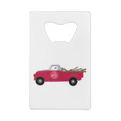 Rex the TV Terrier Red Truck Creditkaart Flessenopener (Achterkant)