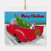 Rex the TV Terrier Red Truck Ornament (Achterkant)