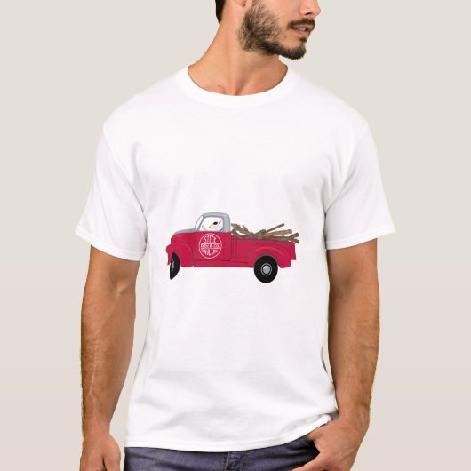 Rex the TV Terrier Red Truck T-shirt (Voorkant)