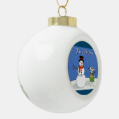 Rex The TV Terrier Rex en Snowman Ornament (Links)