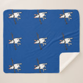 Rex the TV Terrier Sherpa Blanket Ocean Blue Deken (Voorkant (horizontaal))