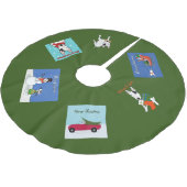 Rex the TV Terrier Tree Skirt Kerstboom Rok (Gekanteld)