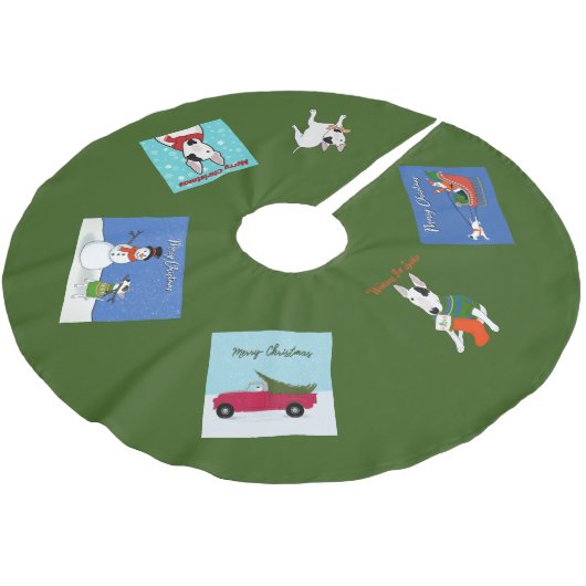 Rex the TV Terrier Tree Skirt Kerstboom Rok (Gekanteld)