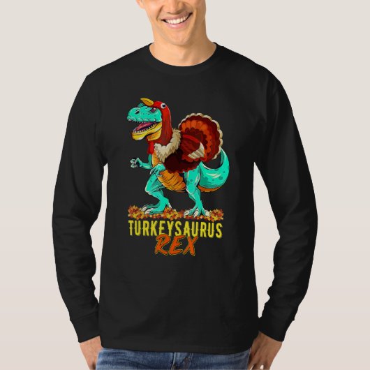 Rex Turkeysaurus Rex Dino Turkey Toddler Boys Than T-shirt (Voorkant)