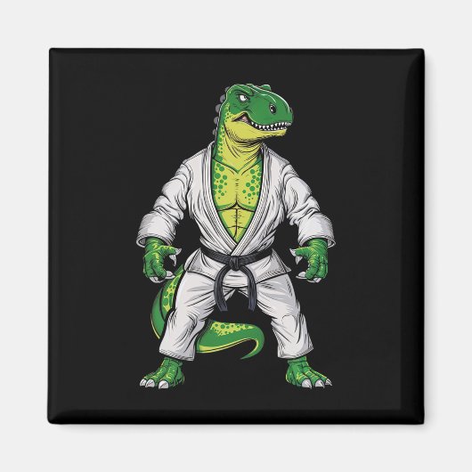 Rex Vechtkunst Dinosaur Jiu-jitsu Bjj Karate  Magneet (Voorkant)