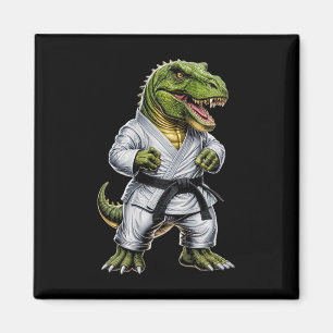Rex Vechtkunst Dinosaurus Karate Judo Bjj Vechters Magneet