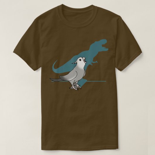 rex-witte cockatiel Funny Grey cockatiel din T-shirt (Design voorkant)