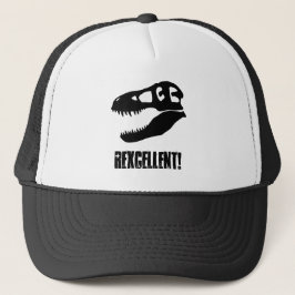 "Rexcellent!" T. rex dinosaurus schedel afdruk Trucker Pet