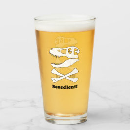 "Rexcellent" T. rex Dinosaurus schedel en Kruisbee Glas