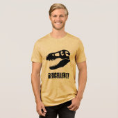 Rexcellent! T. rex dinosaurus schedel Tri-Blend Shirt (Voorkant volledig)